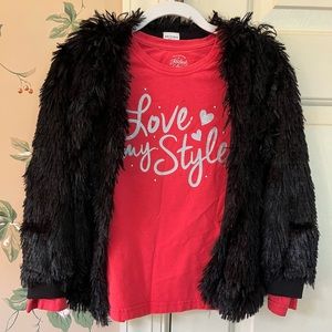 🖤 Arizona Black Furry Girls Jacket 🖤